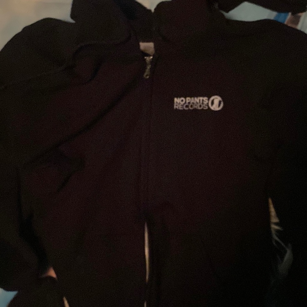 No pants records large zip up hoodie like new